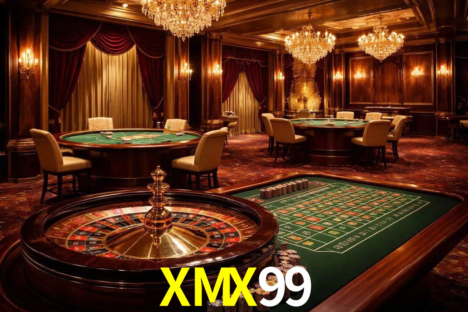 Una escena premium de mesa de casino en vivo con cartas, elementos de ruleta y un ambiente pulido de estudio de transmisión.
